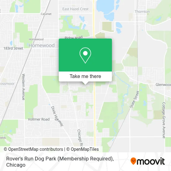 Rover's Run Dog Park (Membership Required) map