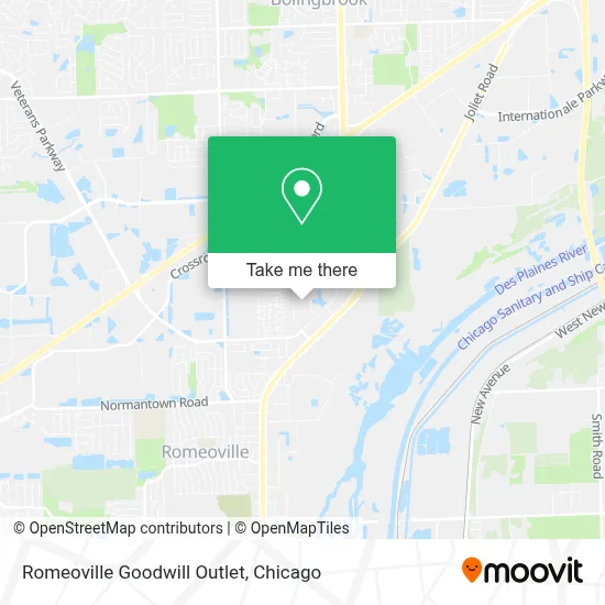 Romeoville Goodwill Outlet map