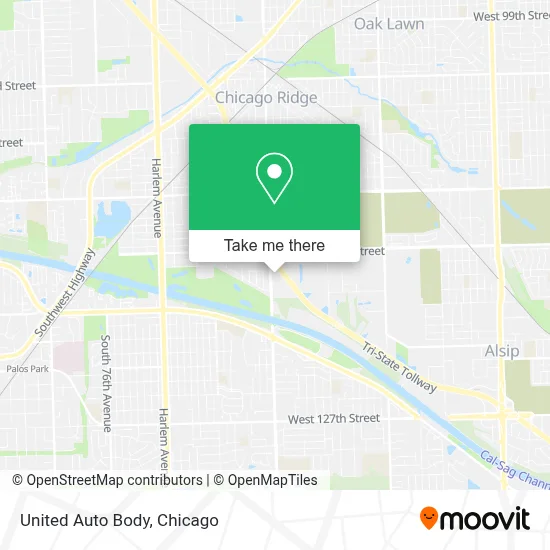 United Auto Body map