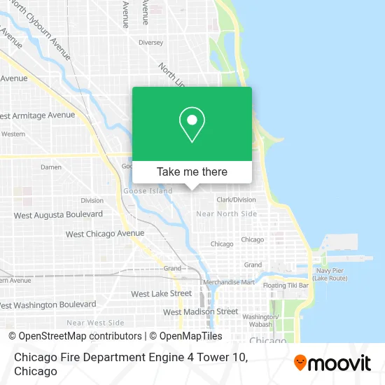 Chicago Fire Department Engine 4 Tower 10 map