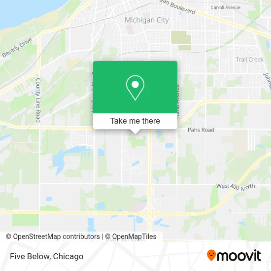 Five Below map