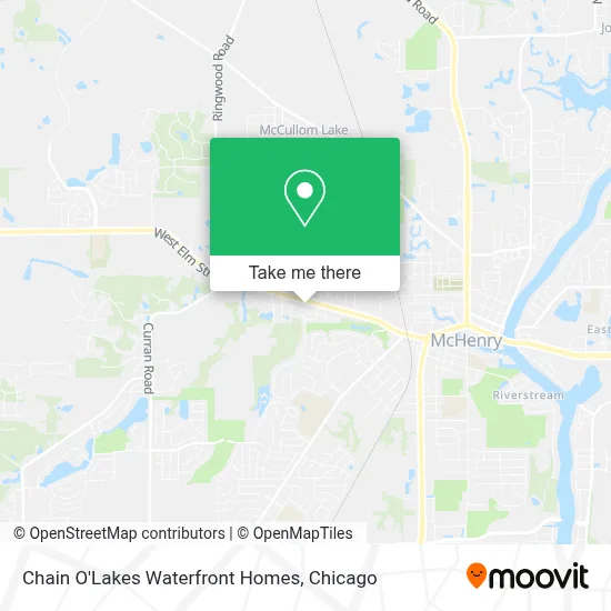 Chain O'Lakes Waterfront Homes map