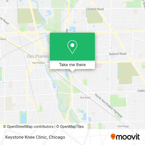 Keystone Knee Clinic map