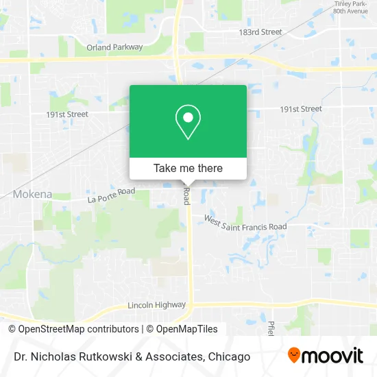 Dr. Nicholas Rutkowski & Associates map