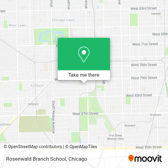 Rosenwald Branch School map
