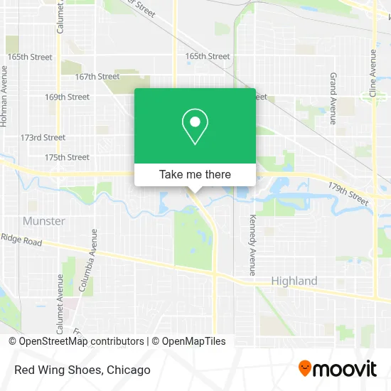 Red Wing Shoes map