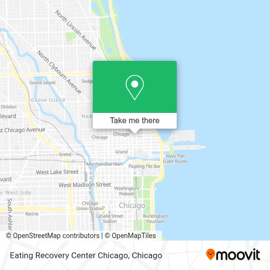 Eating Recovery Center Chicago map