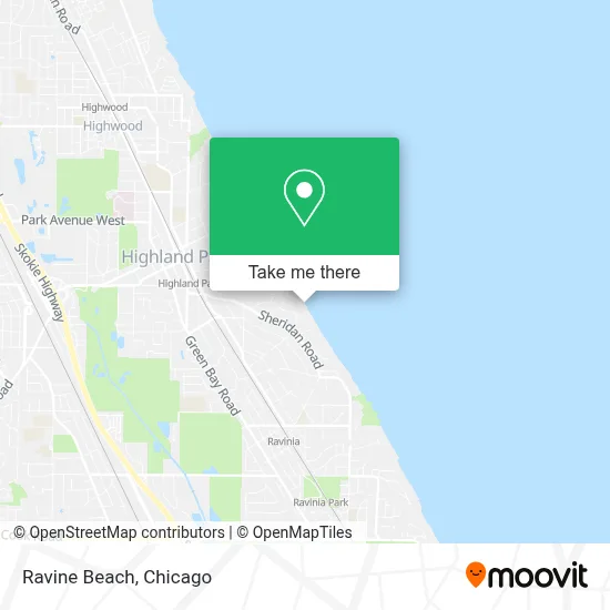 Ravine Beach map