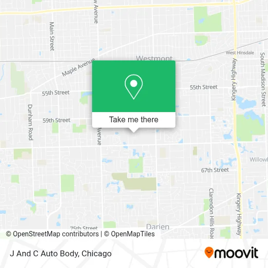 J And C Auto Body map