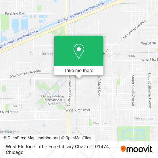 West Elsdon - Little Free Library Charter 101474 map