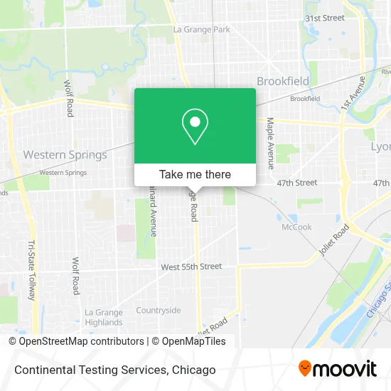 Continental Testing Services map