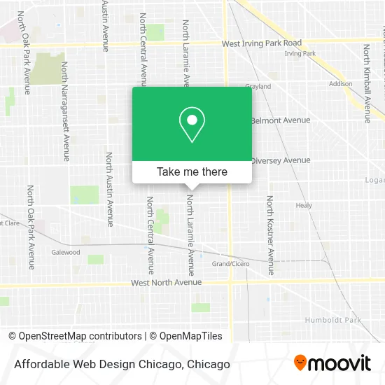Affordable Web Design Chicago map