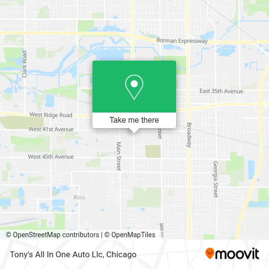 Tony's All In One Auto Llc map