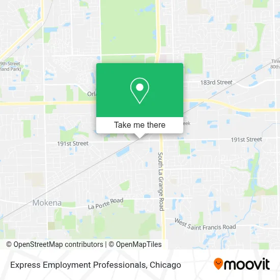 Express Employment Professionals map