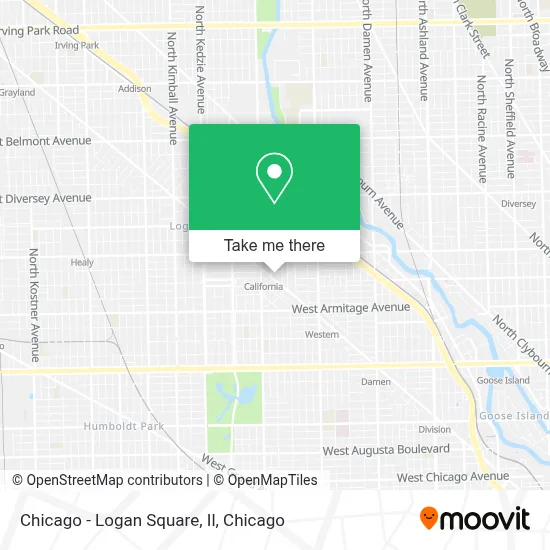 Chicago - Logan Square, Il map