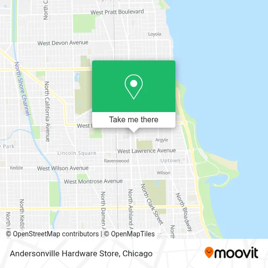 Andersonville Hardware Store map
