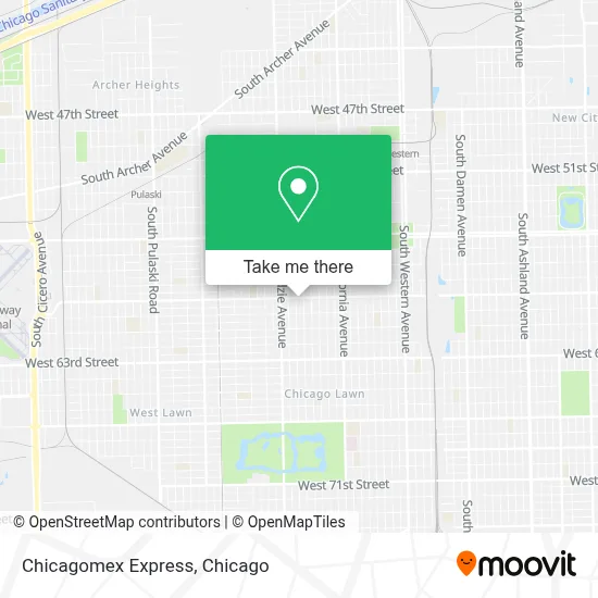 Chicagomex Express map