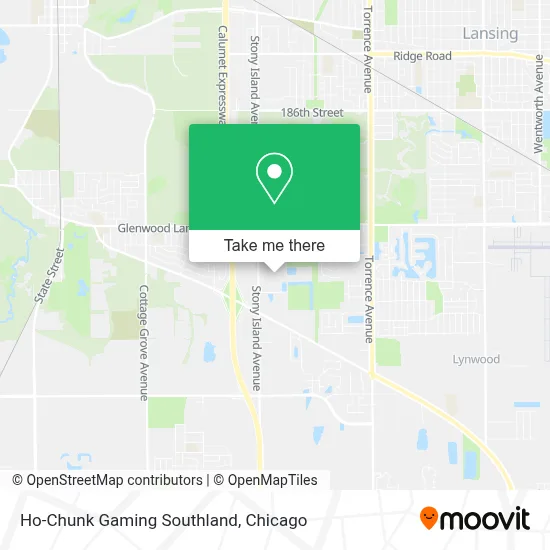Ho-Chunk Gaming Southland map