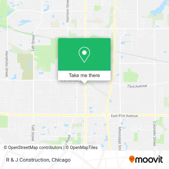 R & J Construction map