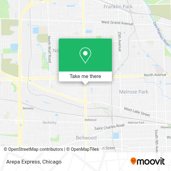 Arepa Express map