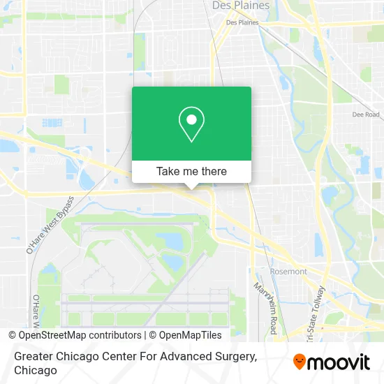 Greater Chicago Center For Advanced Surgery map