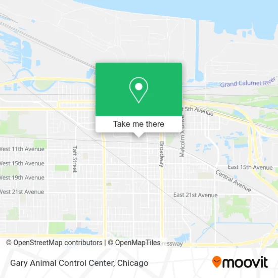 Gary Animal Control Center map