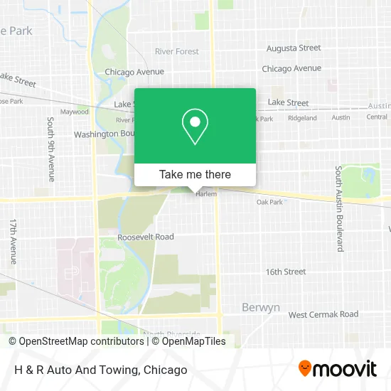 H & R Auto And Towing map