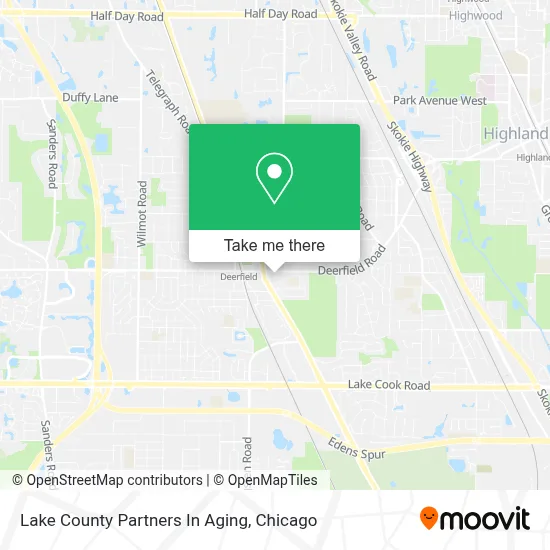 Lake County Partners In Aging map
