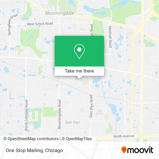 One Stop Mailing map