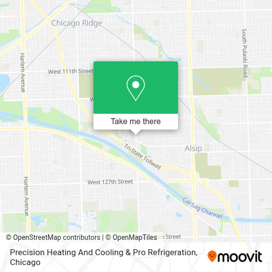 Precision Heating And Cooling & Pro Refrigeration map