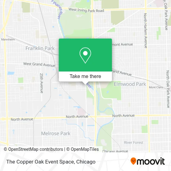 The Copper Oak Event Space map