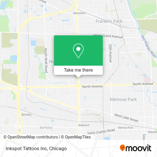 Inkspot Tattoos Inc map