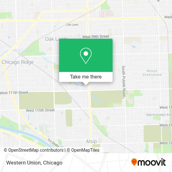Western Union map