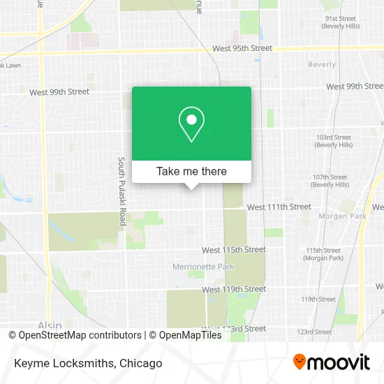 Keyme Locksmiths map