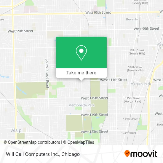 Will Call Computers Inc. map