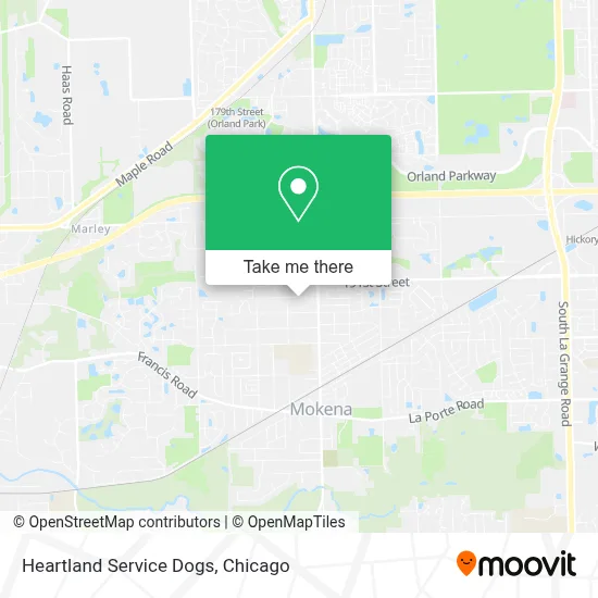 Heartland Service Dogs map