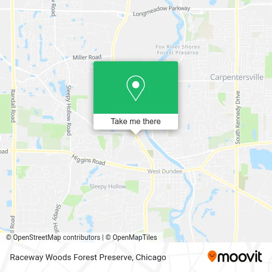 Raceway Woods Forest Preserve map