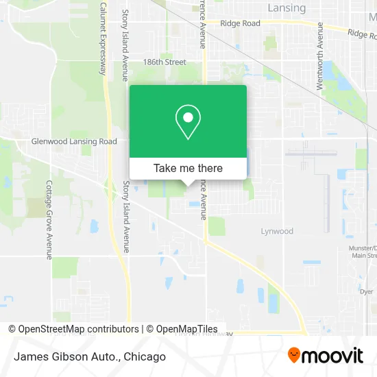 James Gibson Auto. map