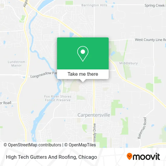 High Tech Gutters And Roofing map