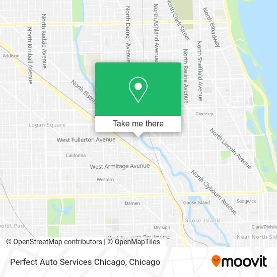 Perfect Auto Services Chicago map