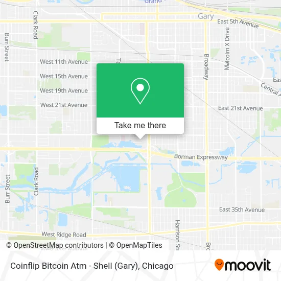 Coinflip Bitcoin Atm - Shell (Gary) map
