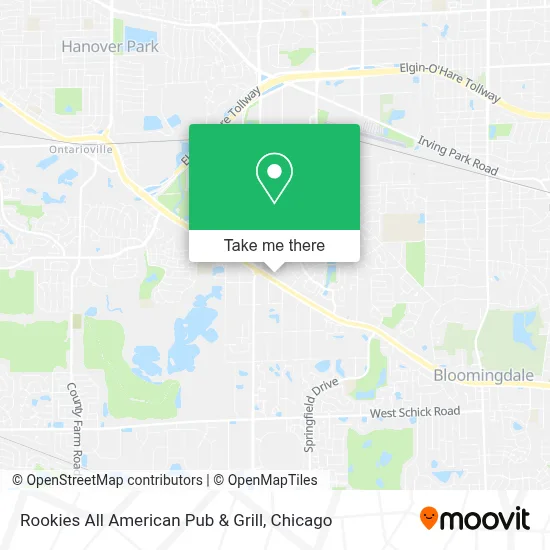Rookies All American Pub & Grill map