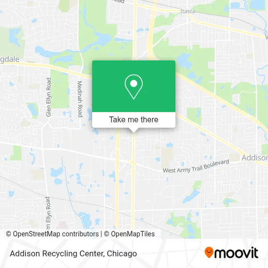 Addison Recycling Center map
