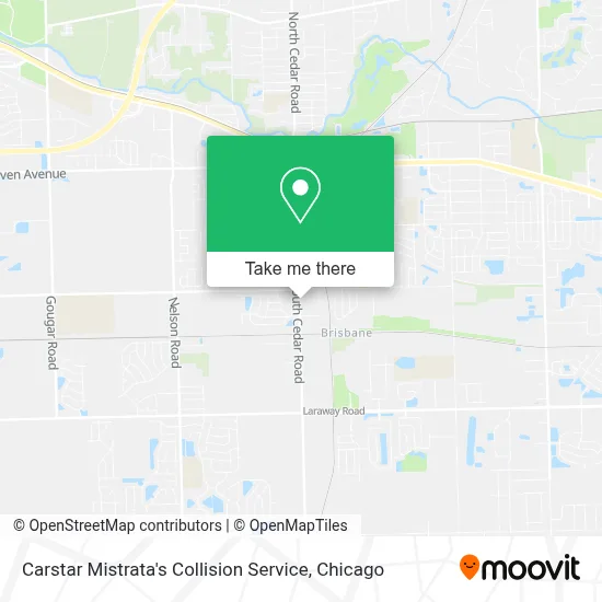 Carstar Mistrata's Collision Service map