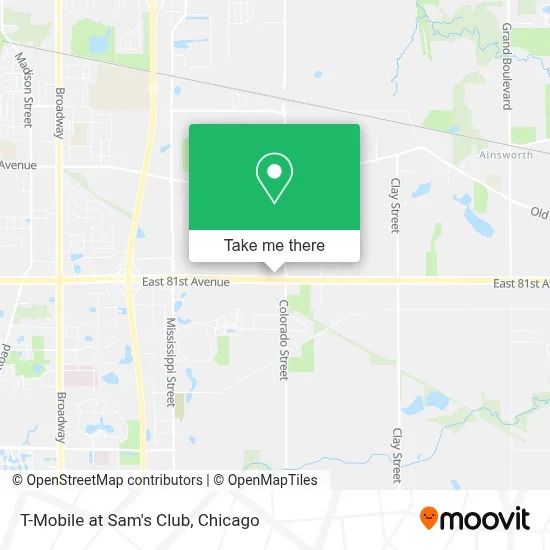 T-Mobile at Sam's Club map