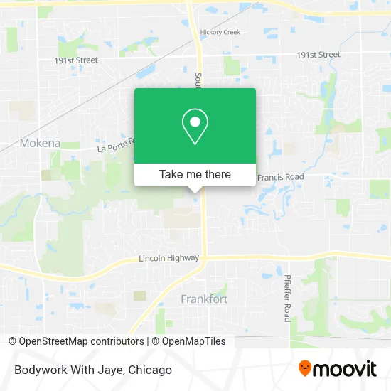 Bodywork With Jaye map