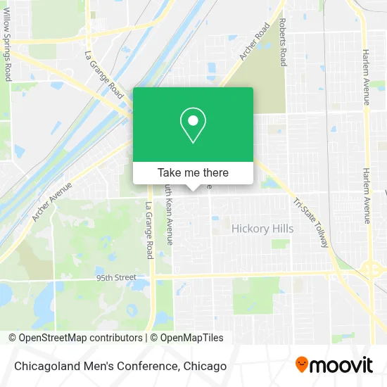 Chicagoland Men's Conference map