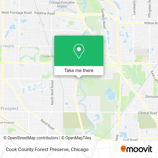 Cook County Forest Preserve map