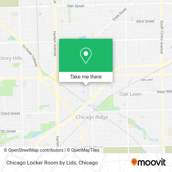 Chicago Locker Room by Lids map