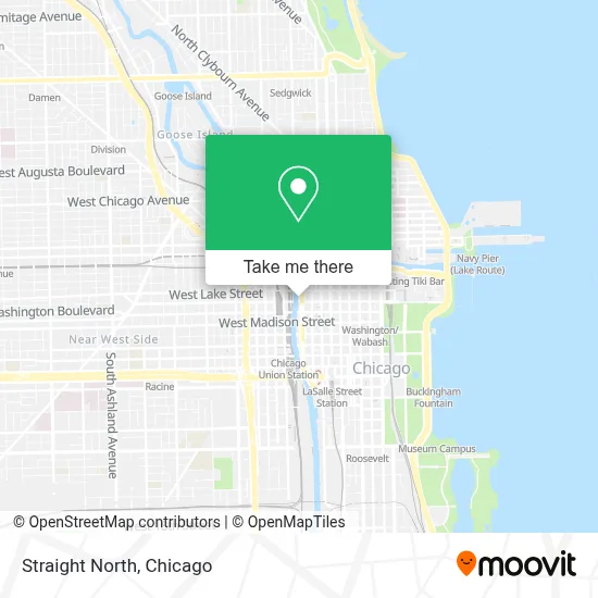 Straight North map